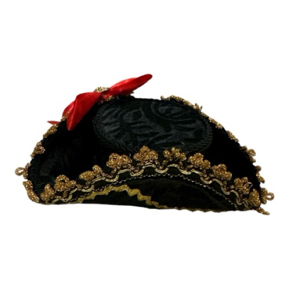 Black Mini Buccaneer Pirate Hat for Adults, Women's No Size Pirate hat costume - Picture 4 of 4